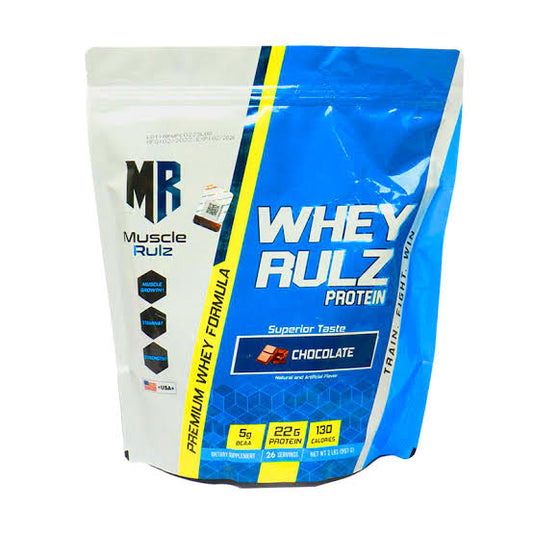 Whey Rulz Protein – Chocolate Flavor.